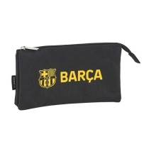Portatodo Escolar F.C. BARCELONA Black Triple 22 x 12 x 3 cm.