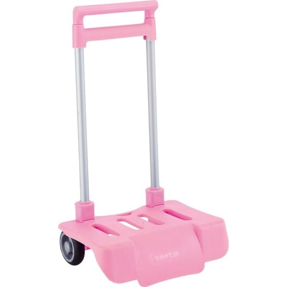 Carro Escolar Portamochila SAFTA Plegable Rosa Claro 30 x 85 x