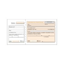 Talonario LOAN Comunidad Propietarios Un Tercio Folio Simple