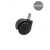 Kit de 20 ruedas de nailon de 50 mm perno 11 mm.