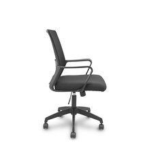 Silla Ergo535 negra basculante respaldo malla negro asiento tela negro ruedas nailon