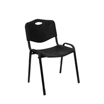 Pack 2 sillas Iso plastic PVC negro