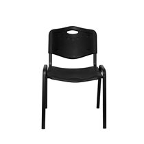 Pack 2 sillas Iso plastic PVC negro