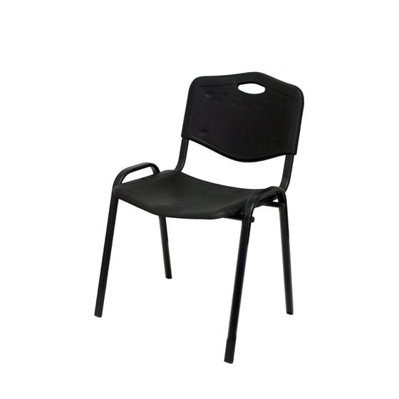 Pack 2 sillas Iso plastic PVC negro