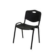 Pack 2 sillas Iso plastic PVC negro