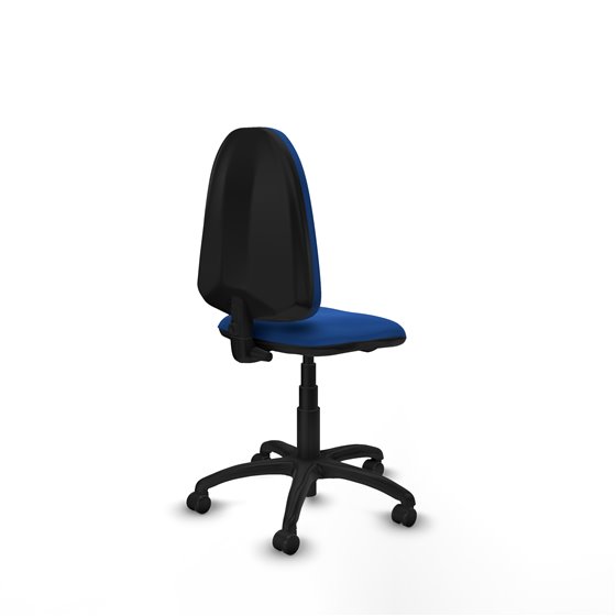Aýna CP similpiel azul sin brazos base poliamida ruedas engomadas 50mm