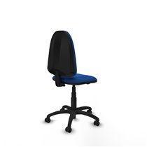 Aýna CP similpiel azul sin brazos base poliamida ruedas engomadas 50mm
