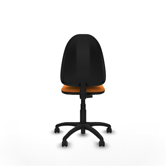 Aýna CP similpiel naranja sin brazos base poliamida ruedas engomadas 50mm