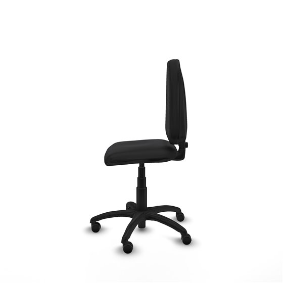 Aýna CP similpiel negro sin brazos base poliamida ruedas engomadas 50mm