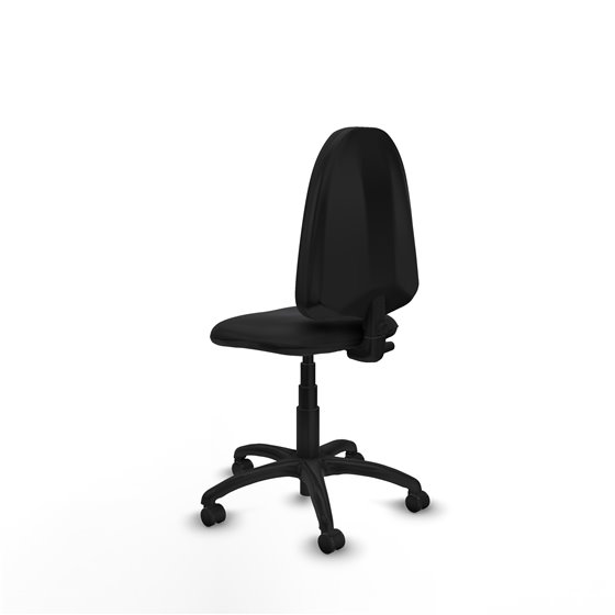 Aýna CP similpiel negro sin brazos base poliamida ruedas engomadas 50mm