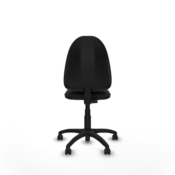Aýna CP similpiel negro sin brazos base poliamida ruedas engomadas 50mm