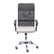 Silla Gontar respaldo malla negro asiento gris claro