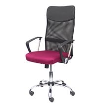 Silla Gontar respaldo malla negro asiento granate