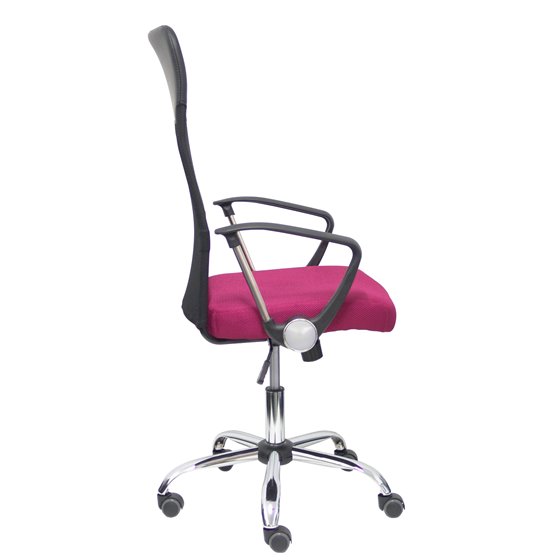 Silla Gontar respaldo malla negro asiento granate