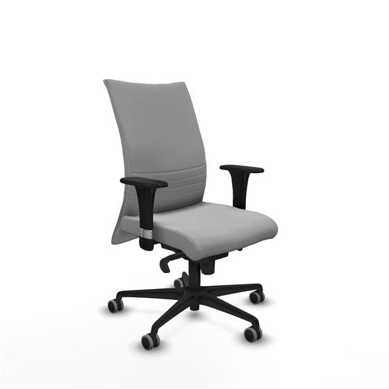 Albacete confidente XL sincro bali gris claro brazos 1D cromados base nailon ruedas 65mm engomadas
