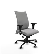 Albacete confidente XL sincro bali gris claro brazos 1D cromados base nailon ruedas 65mm engomadas