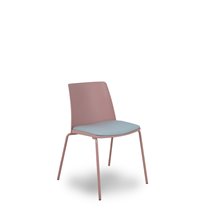 Pack 4 sillas Orgaz bali gris claro carcasa rosa y chasis rosa