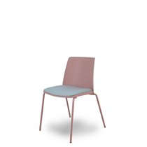 Pack 4 sillas Orgaz bali gris claro carcasa rosa y chasis rosa