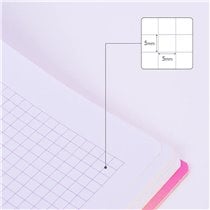 Libreta A4 encolada, papel cuadriculado, 48 hojas de 95 gr/m², colección Sunset