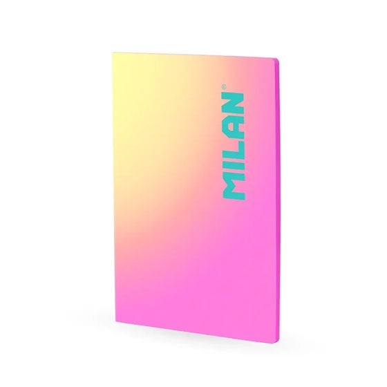Libreta A4 encolada, papel cuadriculado, 48 hojas de 95 gr/m², colección Sunset