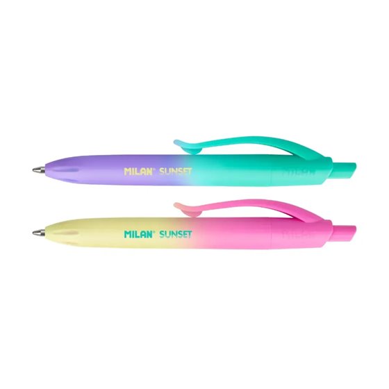Boligrafos MILAN P1 touch mini Sunset Caja expositora de 24