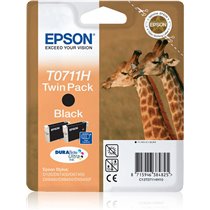 Giraffe Doble juego de cartuchos Negro T0711H Tintas DURABrite Ultra
