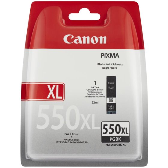 PGI-550XL PGBK w/sec cartucho de tinta 1 pieza(s) Original Alto rendimiento (XL)