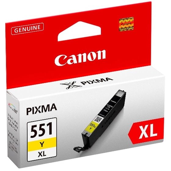 CLI-551XL Y w/sec cartucho de tinta 1 pieza(s) Original Alto rendimiento (XL) Amarillo