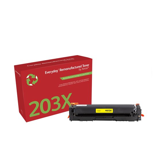 Remanufacturado Everyday Tóner Everyday™ Amarillo remanufacturado de Xerox es compatible con HP 203X (CF542X), Capacidad alta