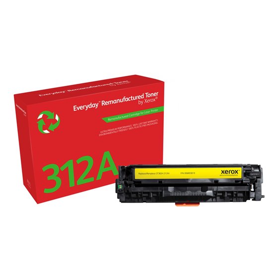 Everyday Tóner Everyday™ Amarillo remanufacturado de Xerox es compatible con HP 312A (CF382A), Capacidad estándar