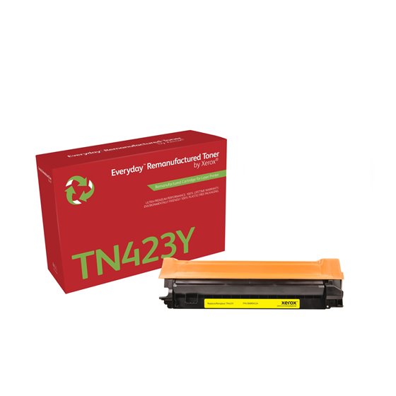 Remanufacturado Everyday Tóner Everyday™ Amarillo remanufacturado de Xerox es compatible con Brother TN423Y, Capacidad alta