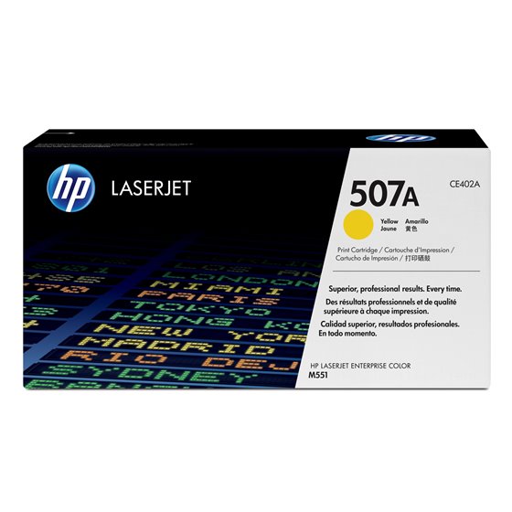 Cartucho de tóner original LaserJet 507A amarillo