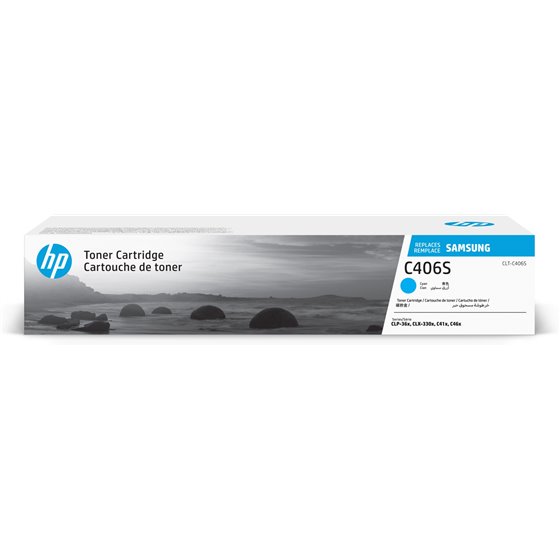 Samsung Cartucho de Tóner Original HP CLT-C406S cian