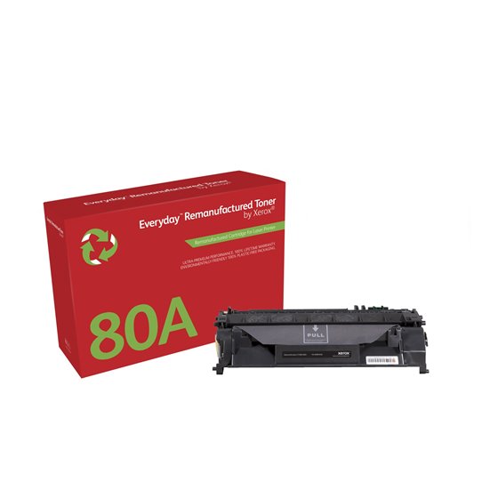 Remanufacturado Everyday Tóner Everyday™ Mono remanufacturado de Xerox es compatible con HP 80A (CF280A), Capacidad estándar