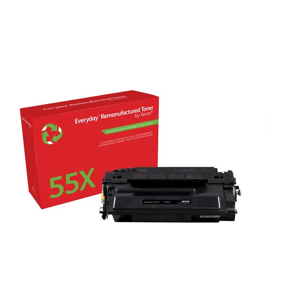 Remanufacturado Everyday Tóner Everyday™ Mono remanufacturado de Xerox es compatible con HP 55X (CE255X), Capacidad alta