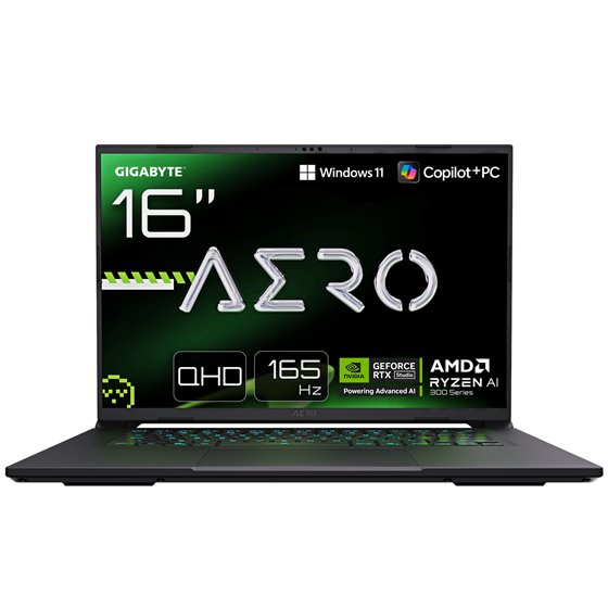 AERO X16 1VH Gaming – Copilot+ PC, 16“, QHD 165Hz, Ryzen AI 7 HX 350, NVIDIA RTX 5060, 32GB DDR5 5200MHz, 1 x SSD Gen4 de 1TB, W