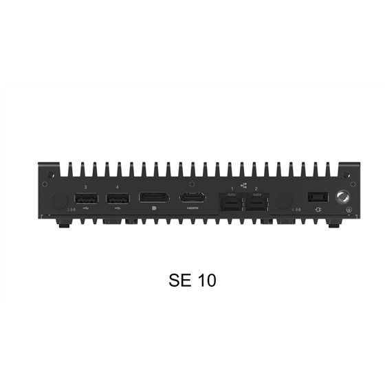 ThinkEdge SE10 Intel Atom® X6214RE 4 GB DDR4-SDRAM 256 GB SSD Windows 10 IoT Enterprise Mini PC Negro