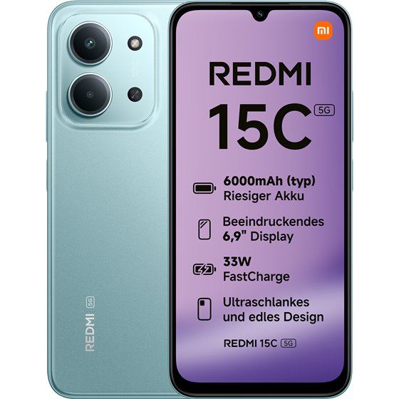 Redmi 15C 17,5 cm (6.9") 5G USB Tipo C 4 GB 128 GB 6000 mAh Verde