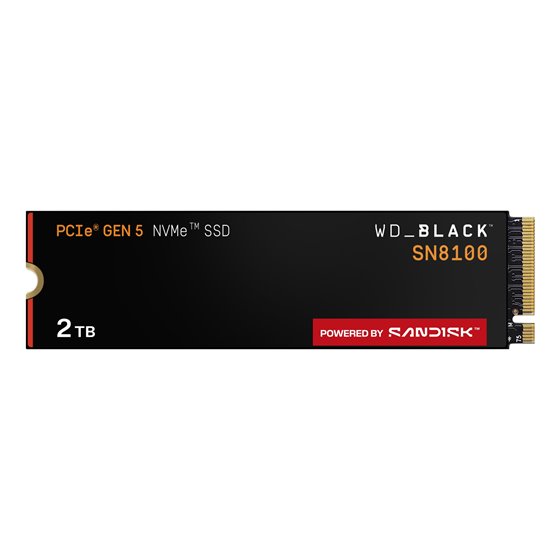 Black WD_BLACK SN8100 NVMe 2 TB M.2 PCI Express 5.0 TLC 3D NAND