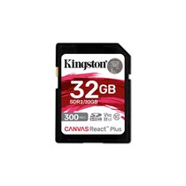 32GB Canvas React Plus SDHC UHS-II 300R/260W U3 V90 for Full HD/4K/8K