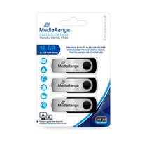 MR910-3 unidad flash USB 16 GB USB tipo A 2.0 Negro, Plata