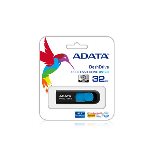 DashDrive UV128 128GB unidad flash USB USB tipo A 3.2 Gen 1 (3.1 Gen 1) Negro, Azul
