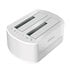 Estacion de Docking de Doble Bahia ASDS-D02W SATA 2.5/3.5 a USB 3.0/3.1 Gen1, Clone, Blanca