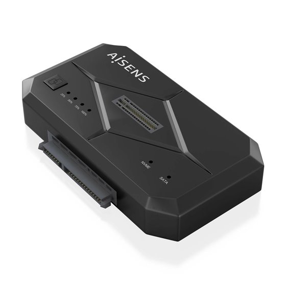 Estación de Docking SATA 2.5/3.5, M.2 NVMe a USB 3.0/3.1 Gen1, Clone, Negro