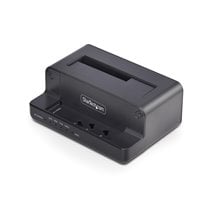 Clonador NVMe M.2 a SATA de 2.5/3.5 - Dock Duplicador Autónomo de 2 Bahías para SSD - Bidireccional NVMe a SATA / SATA a NVMe - 