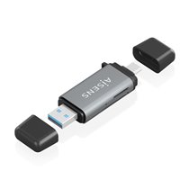 Lector de Tarjetas SD, Micro SD, MMC, RS-MMC, MMC Micro, USB-A y USB-C, Gris