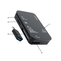 LECTOR DE TARJETAS EXTERNO CRE4 + LECTOR DNIE + SIM + ADAPTADOR A USB-C