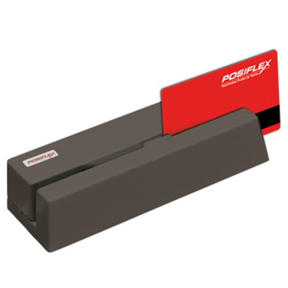 MR-2100 lector de tarjeta magnética Negro USB