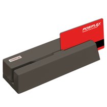 MR-2100 lector de tarjeta magnética Negro USB