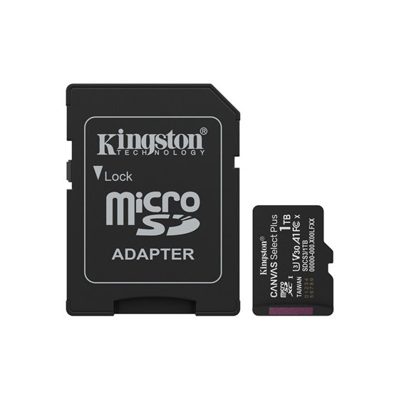 1TB microSDXC Canvas Select Plus Gen3 150MB/s A1 (Incluye adaptador de SD)